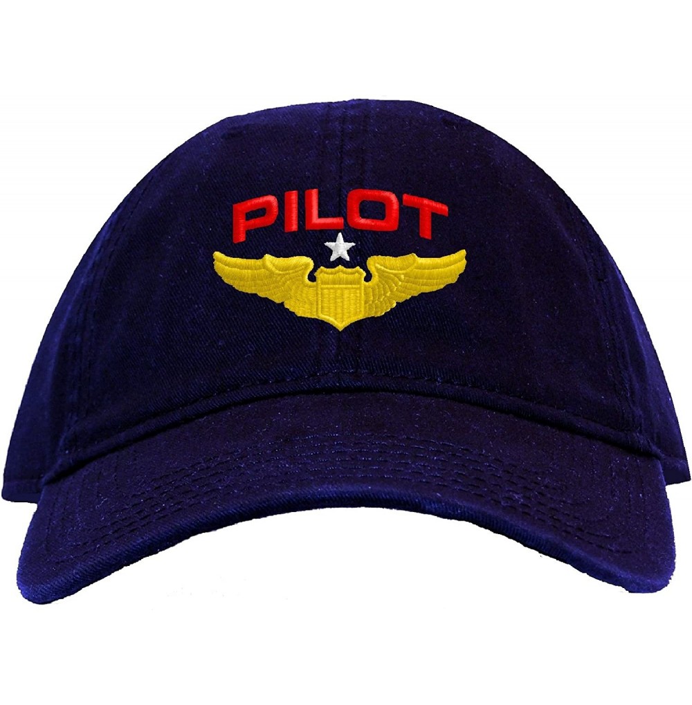 Baseball Caps Pilot with Wings Low Profile Baseball Cap - Navy - CE12K01RPTT