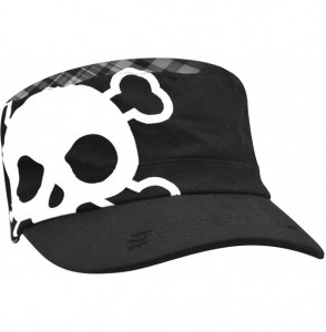 Baseball Caps Black/White/Multicolor One Size Military Cap- Highway Honey- Skully Plaid - Cphh08 - C91188H14KT