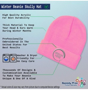 Skullies & Beanies Custom Beanie for Men & Women Sport Curling Stone Gear Embroidery Skull Cap Hat - Soft Pink - CD18ZS3OE2E