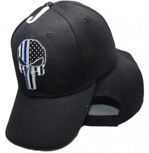 Baseball Caps USA Police Law Enforcement Punisher Demon Skull Thin Blue Line Black 3D Hat Cap - CY18LHM403M