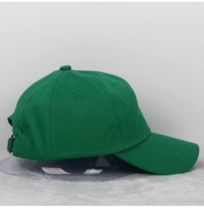 Baseball Caps Cotton Plain Baseball Cap Adjustable .Polo Style Low Profile(Unconstructed hat) - Green - C6182I3TR0Z