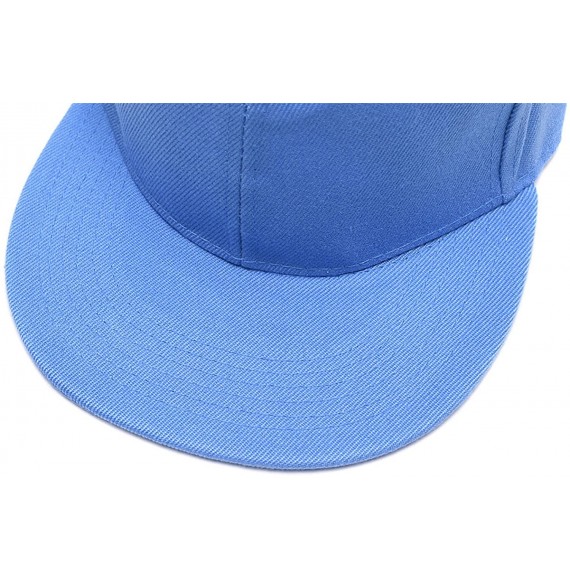 Baseball Caps Hip Hop Snapback Casquette-Embroidered.Custom Flat Bill Dance Plain Baseball Dad Hats - Sky Blue - CT18HKD7I8I