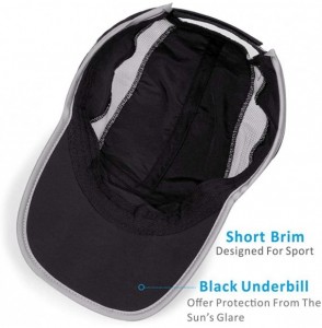 Baseball Caps Reflective Quick Dry Lightweight Breathable Soft Outdoor Sports Cap - Black - CL182SIM28I