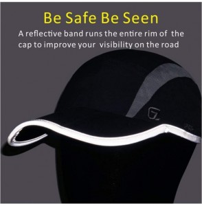 Baseball Caps Reflective Quick Dry Lightweight Breathable Soft Outdoor Sports Cap - Black - CL182SIM28I