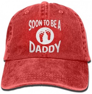 Baseball Caps Soon to Be A Daddy Men's Great Baseball Cap Trucker Style Hat Casual Cap - Red - CH184HXHNN2