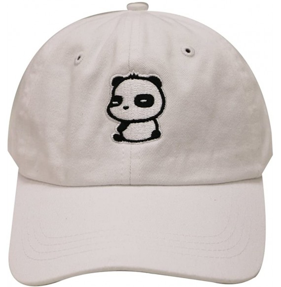 Baseball Caps Cute Panda Cotton Baseball Cap - White - C612I8W5CSD