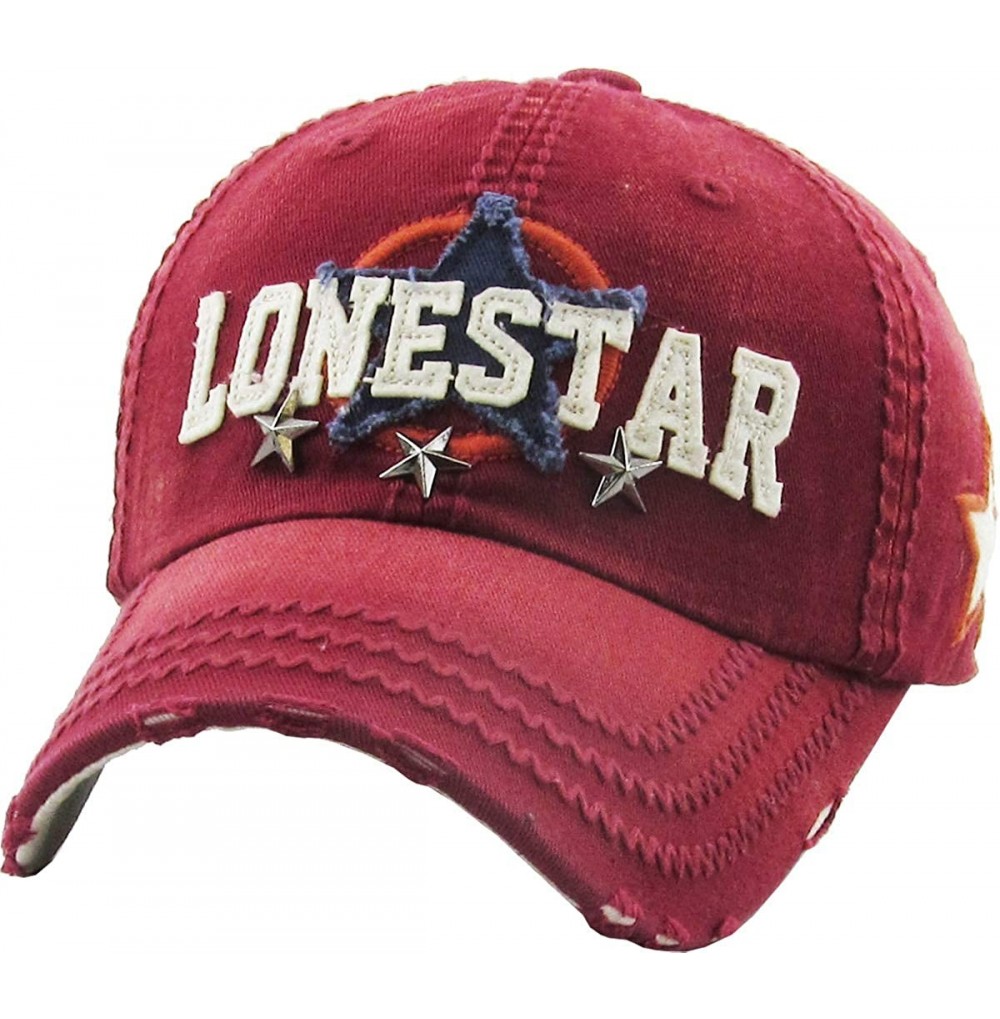 Baseball Caps Lonestar Collection Big T Western Dallas Houston Hats Vintage Distressed Baseball Cap Dad Hat Adjustable - CC18...