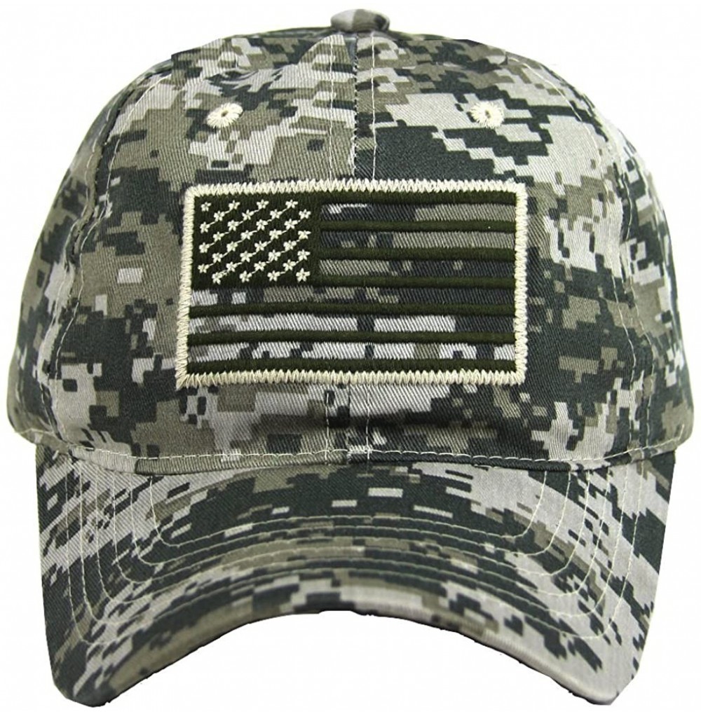 Baseball Caps USA American Flag Baseball Cap Military Army Operator Adjustable Hat - Acu. Camo - CX129UXCPCP