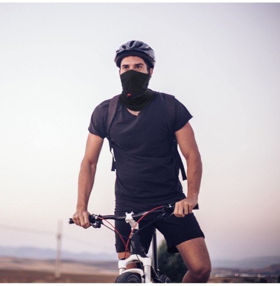 Balaclavas Sun Dust Protection Breathable Elastic Face Scarf Mask for Hot Summer Cycling Hiking Fishing Pure Black - C218CTDRWRA