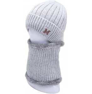 Skullies & Beanies Sleeve Cap Plush Thickened Windproof Knitted Wool Hat Neck Warmer Beanies for Men and Women in Winter - CT...