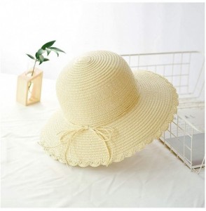 Sun Hats Cute Girls Sunhat Straw Hat Tea Party Hat Set with Purse - Adult-beige 3 - CG193X33QNQ