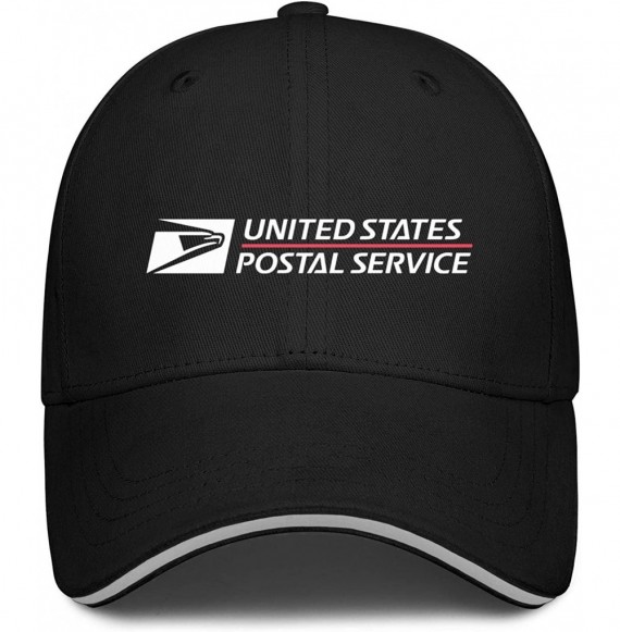 Baseball Caps Men Women Postal Hat United States Service Eagle Adjustable Cap Dad Trucker Hat Cap - Black-3 - C11973HML7R