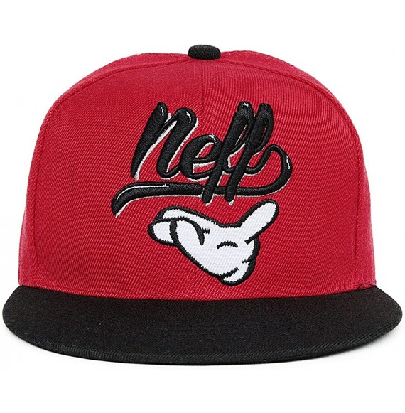 Baseball Caps unisex casual flat bill visor hats hip hop caps embroidery gesture - Color3 - CV11ZNMSVC1