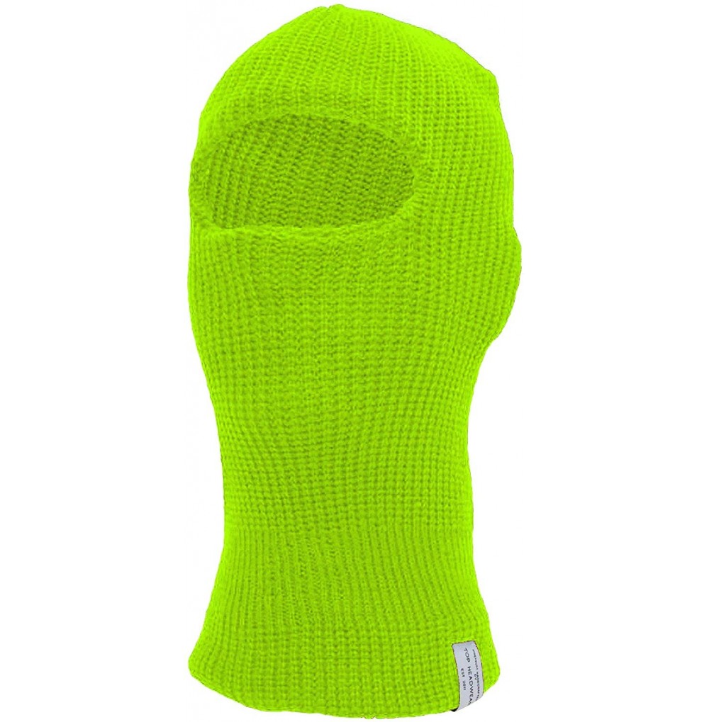 Skullies & Beanies Face Ski Mask 1 Hole - Neon Green - CG18RY2OZXS