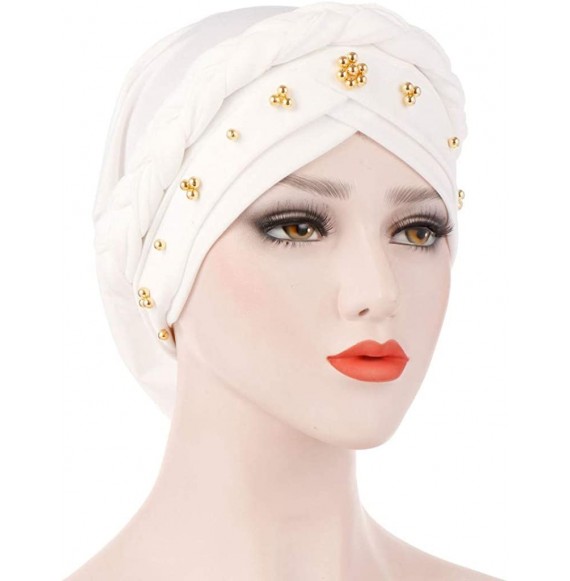Balaclavas Turbans for Women Beads-Head Wraps 2019 Winter Fashion Cancer Cap Gift Christmas Simple Black New Outdoor Fit - C0...