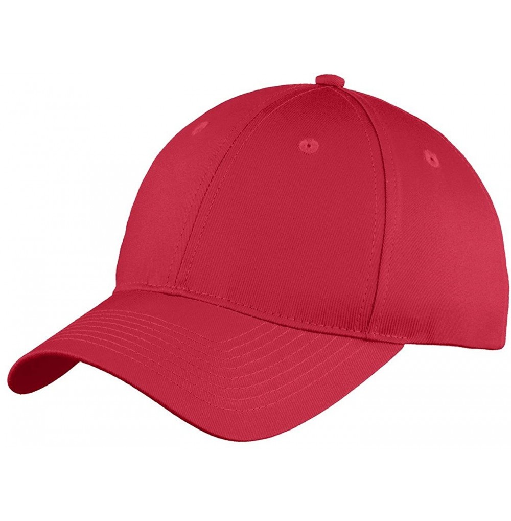 Baseball Caps Port & Company Unstructured Twill Cap (YC914) - Red - CN125X2FYFR