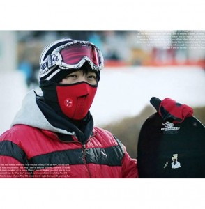 Balaclavas Unisex Thermal Fleece Face Mask Balaclavas Snowboard Ski Winter Cycling Scarf - Red - CE12NEQZNCE