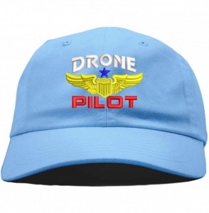 Baseball Caps Drone Pilot Aviation Wing Embroidered Soft Crown Dad Cap - Vc300_babyblue - CC18QEOG7HI