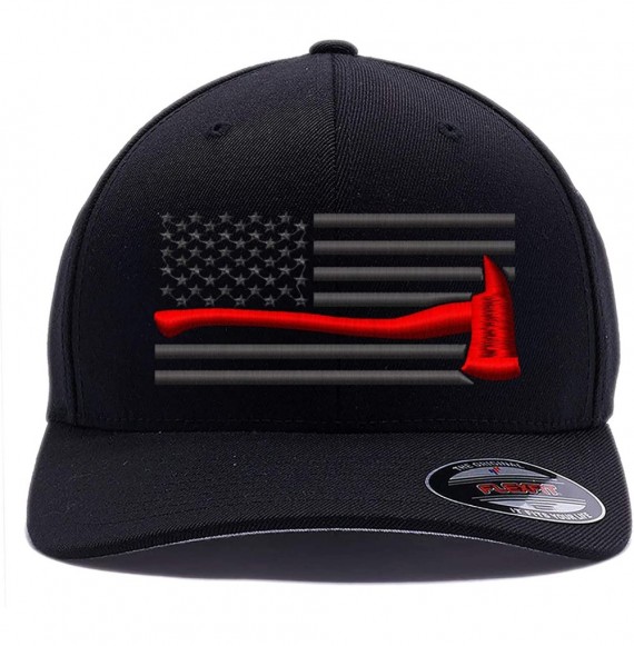 Baseball Caps Flag Embroidered Wooly Combed Flexfit - Black-1 - CO18ESOULWA