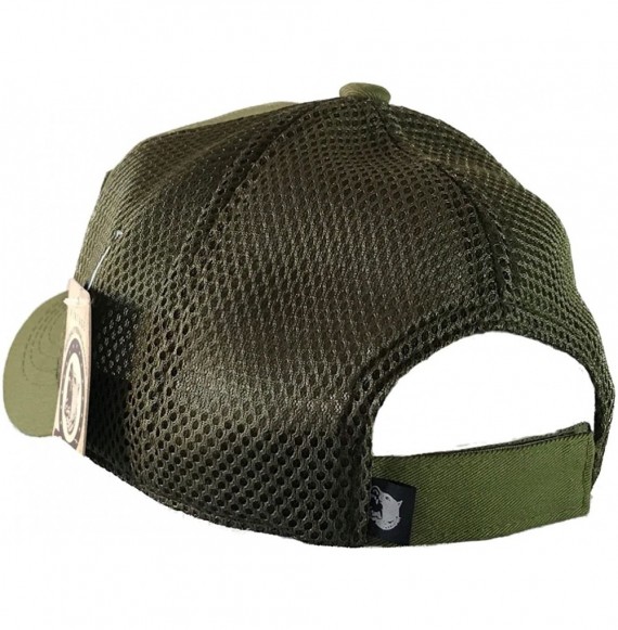 Baseball Caps USA Flag Hat OD Green Detachable Patch Micro Mesh Tactical Cap - CA189X38TIE