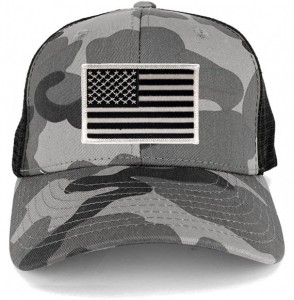 Baseball Caps US American Flag Embroidered Iron on Patch Adjustable Urban Camo Trucker Cap - UUB - Black White Patch - CN12N7...