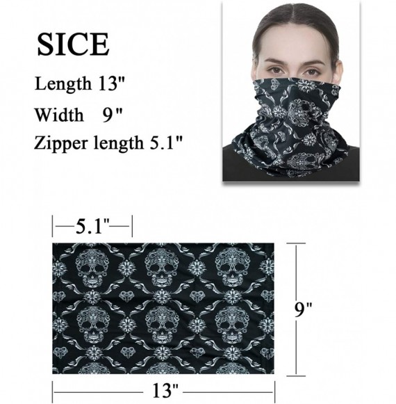 Balaclavas Printed Neck Gaiter with Carbon Filter- UV Protection Face Cover for Hot Summer Cycling Hiking Sport Outdoor - C21...