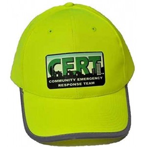 Baseball Caps CERT Yellow Reflective Ball Cap with Adjustable Strap - CN11QK2UGRL
