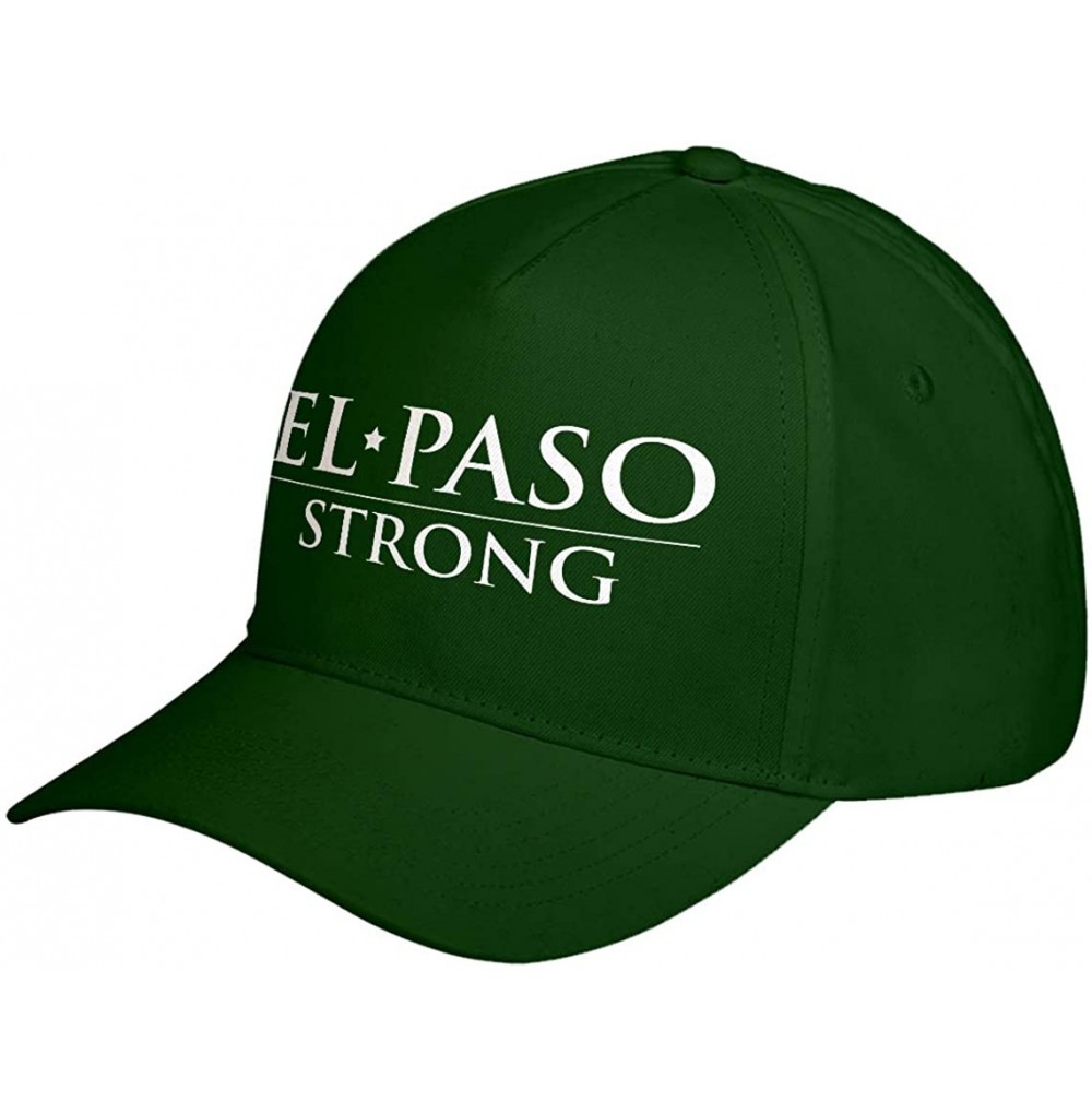Baseball Caps Hat El Paso Strong Adjustable Unisex Baseball Cap - Forest Green - CE18XGXQ3LL