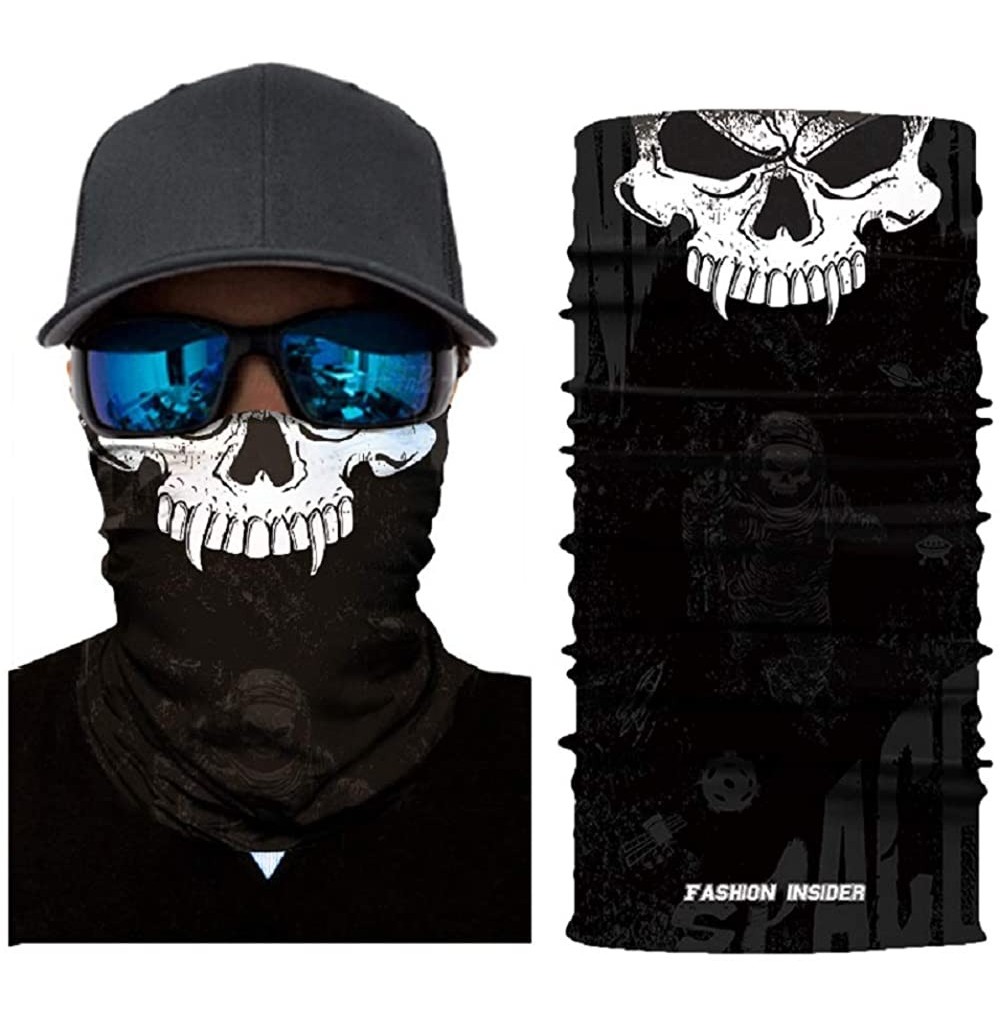Balaclavas Unisex 3D Skull Printed Balaclava Headwear Multi Functional Face Mask for Outdoor Cycling Riding Motorcycle - C519...