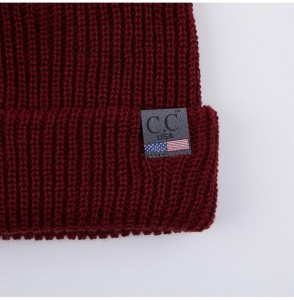 Skullies & Beanies Hat Winter Skull Cap Beanie for Women Men - Thick- Warm- and Soft Knit (Made in USA)(Unisex) - Basic Burgu...