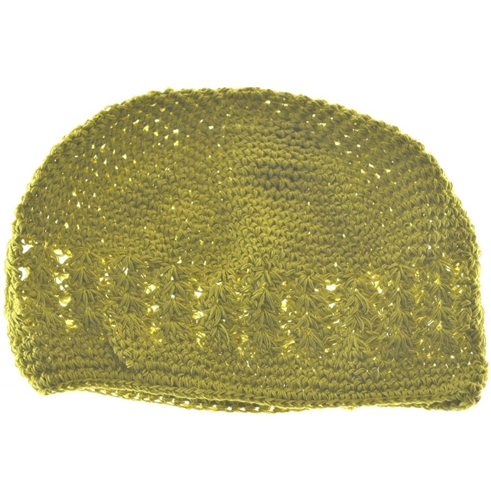 Skullies & Beanies Kufi Hat Crochet Cap Beanie Mustard - CD110GF4SOP