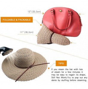 Sun Hats Womens Wide Brim Summer Beach Hat Cotton Packable Floppy Sun Hats for Women - C118OX7RXEA