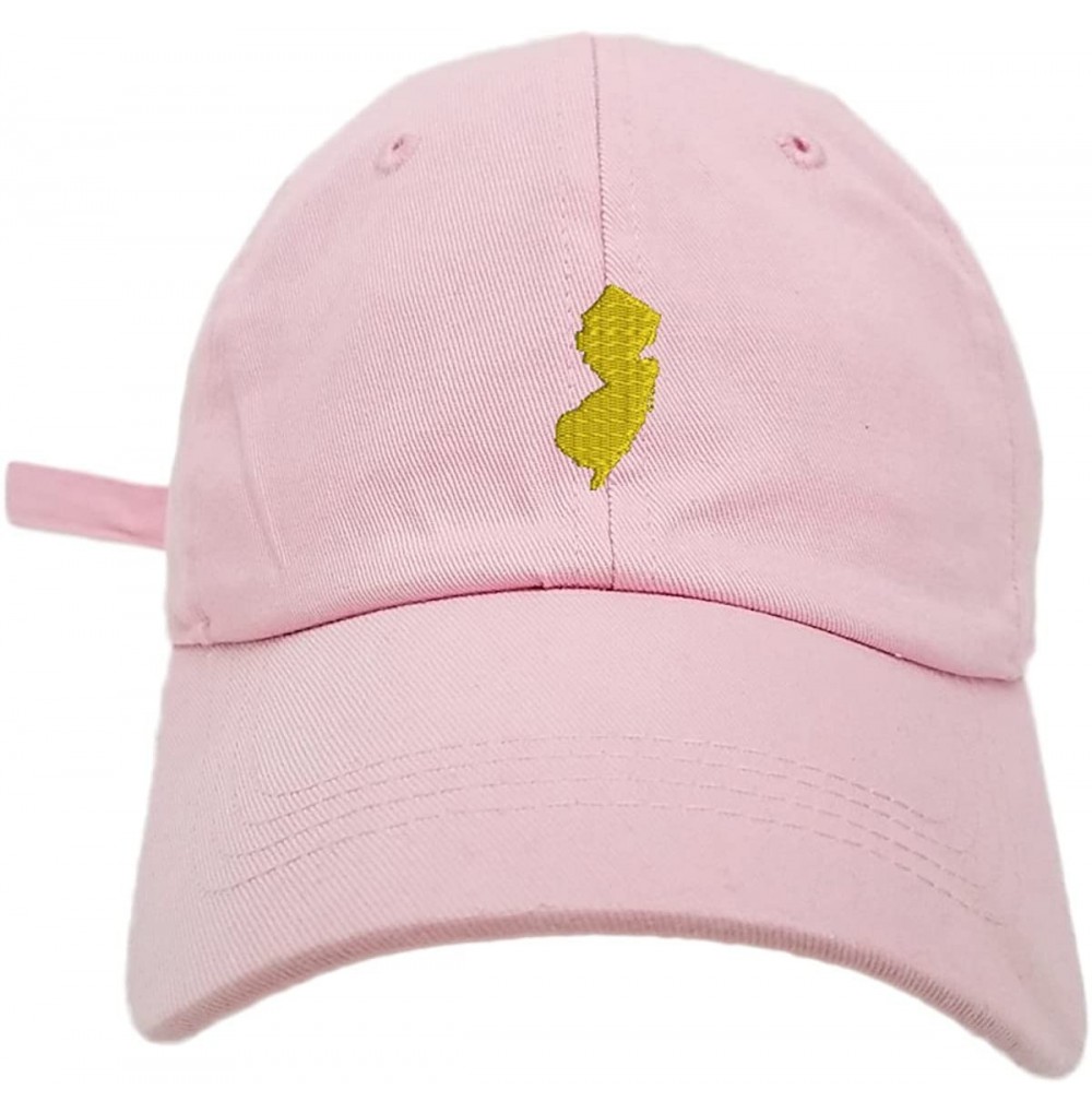 Baseball Caps New Jersey Map Style Dad Hat Washed Cotton Polo Baseball Cap - Lt.pink - CC1889Y6C2O