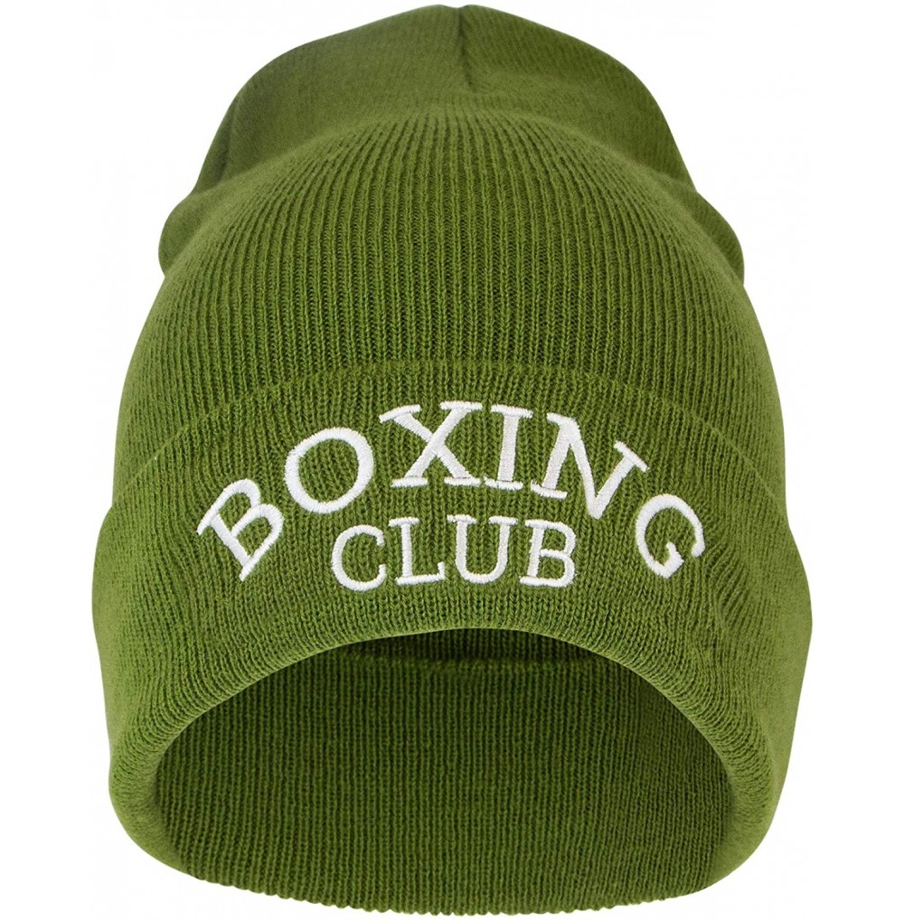 Skullies & Beanies Beanie- Men and Women Skull Knit Hat Cap - Boxing Club Green - CI18YE7OSIC