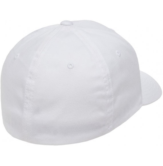 Baseball Caps Premium Original Blank Cotton Twill Fitted Hat XX-Large - White - C811WP90I71