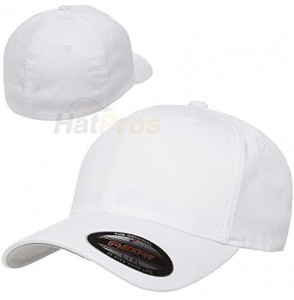 Baseball Caps Premium Original Blank Cotton Twill Fitted Hat XX-Large - White - C811WP90I71