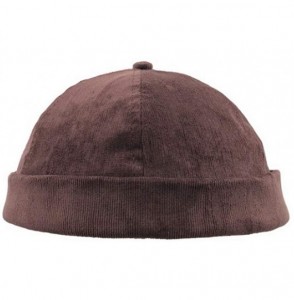 Skullies & Beanies Docker Leon Harbour Hat Watch Cap Breathable Mesh Design Retro Brimless Beanie Hat Unisex - Light Purple -...