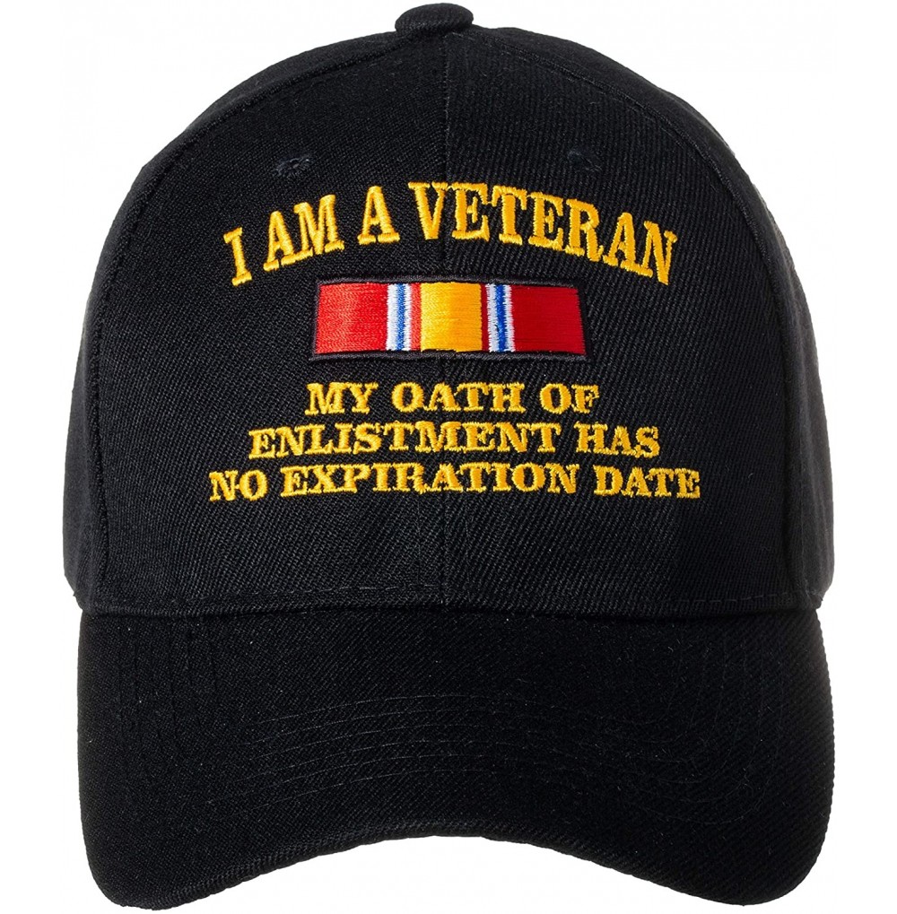 Baseball Caps I Am A Veteran My Oath of Enlistment Has No Expiration Date Embroidered Black Baseball Cap - CB18R7AXHAY