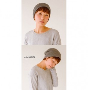 Skullies & Beanies Mens Organic Cotton Beanie - Womens Slouchy Knit Hat Made in Japan - Navy - CD1959WZAWH