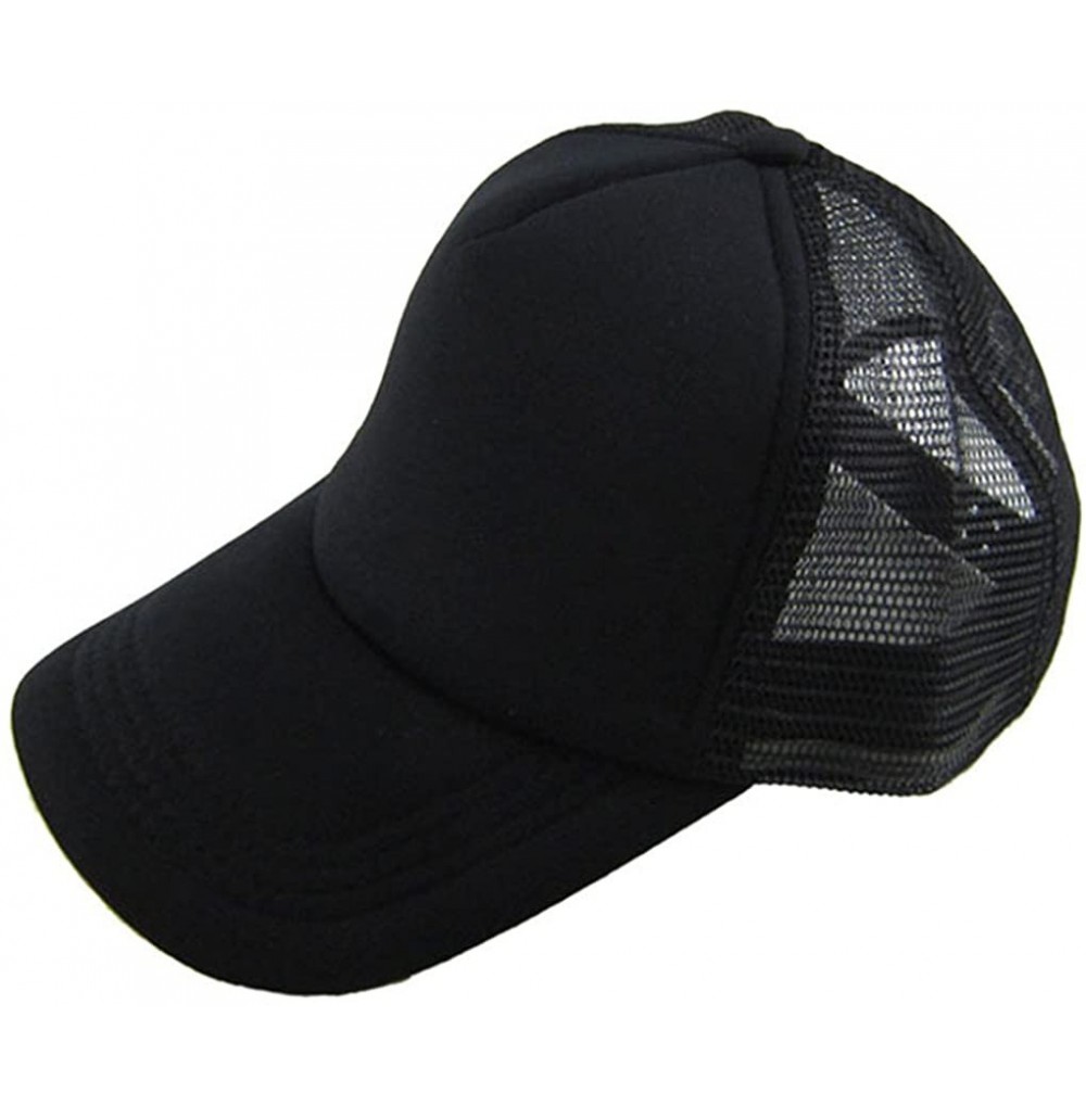 Baseball Caps Baseball Hat- 2017 Summer 12 Color Unisex Casual Hat Solid Baseball Cap Trucker Mesh Adjustable Hat (K) - CK17W...