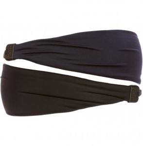Headbands Xflex Basic Adjustable & Stretchy Wide Softball Headbands for Women Girls & Teens - Basic Black & Navy Xflex 2pk - ...