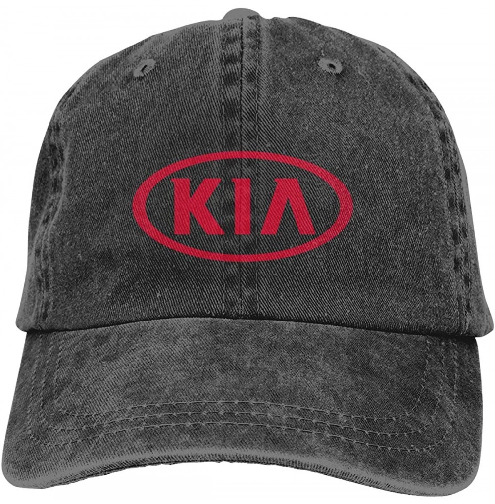 Skullies & Beanies Custom KIA_Car Logo Fashion Hat Cap for Men Black - Black - C618STUZUZI