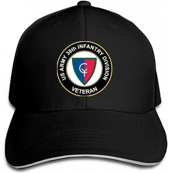 Baseball Caps U.S. Army 38th Infantry Division Veteran Sandwich Hat Baseball Cap Dad Hat - Black - CJ18KGCYOGU