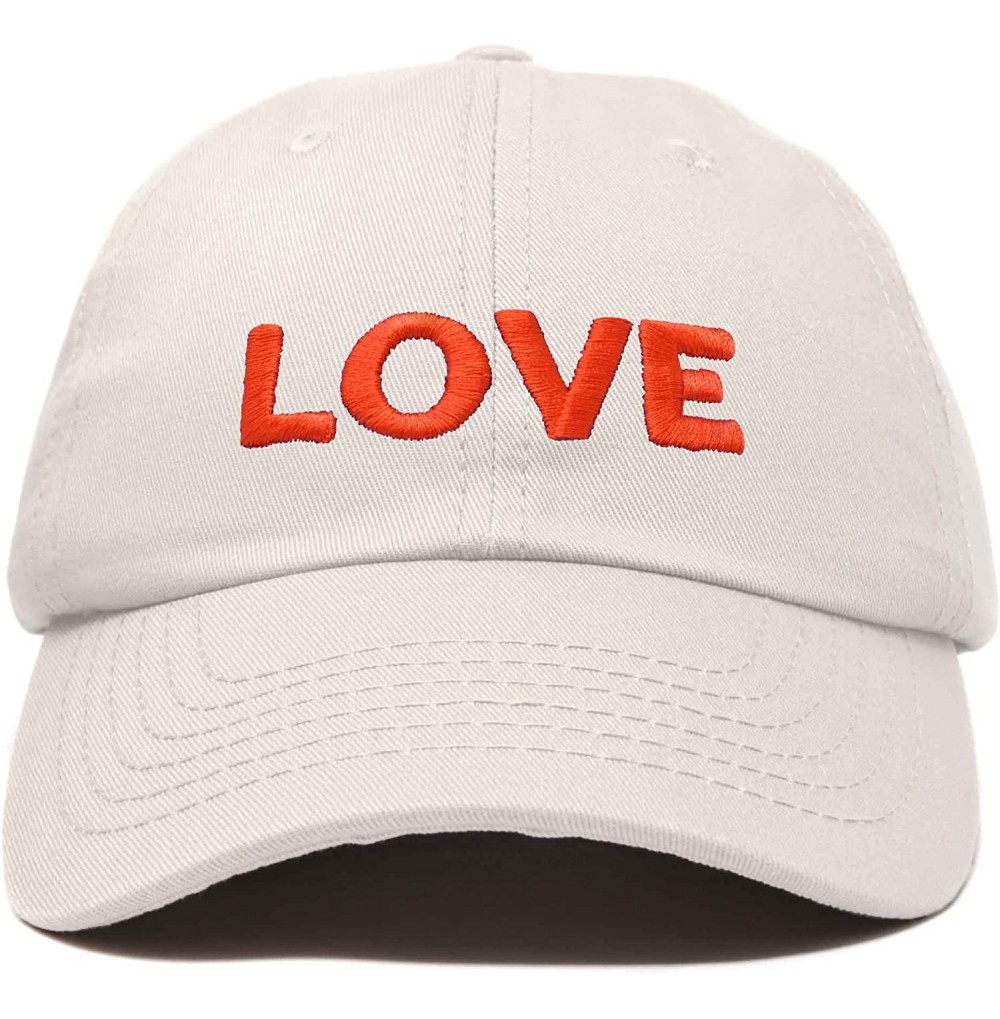 Skullies & Beanies Custom Embroidered Hats Dad Caps Love Stitched Logo Hat - Beige - C2180LXO6QA