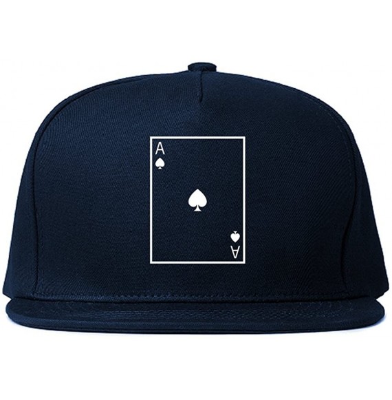 Baseball Caps Ace of Spades Snapback Hat Cap - Blue - C317YKG4KMZ