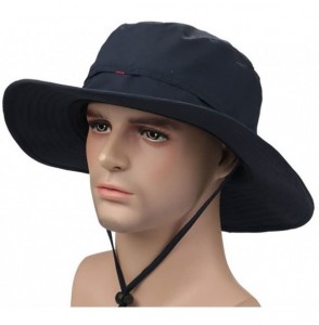 Sun Hats Crazy Cart Mens Womens Wide Brim Caps Quick-Dry UPF50+ - Af-dark Blue - CS12FZ8H141