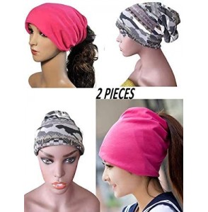 Skullies & Beanies Fashion Oversized Multifunctional Headwear Slouchy Beanie Hat for Men/Women (2-Pack) - Y9 - CU18LO3RGLH