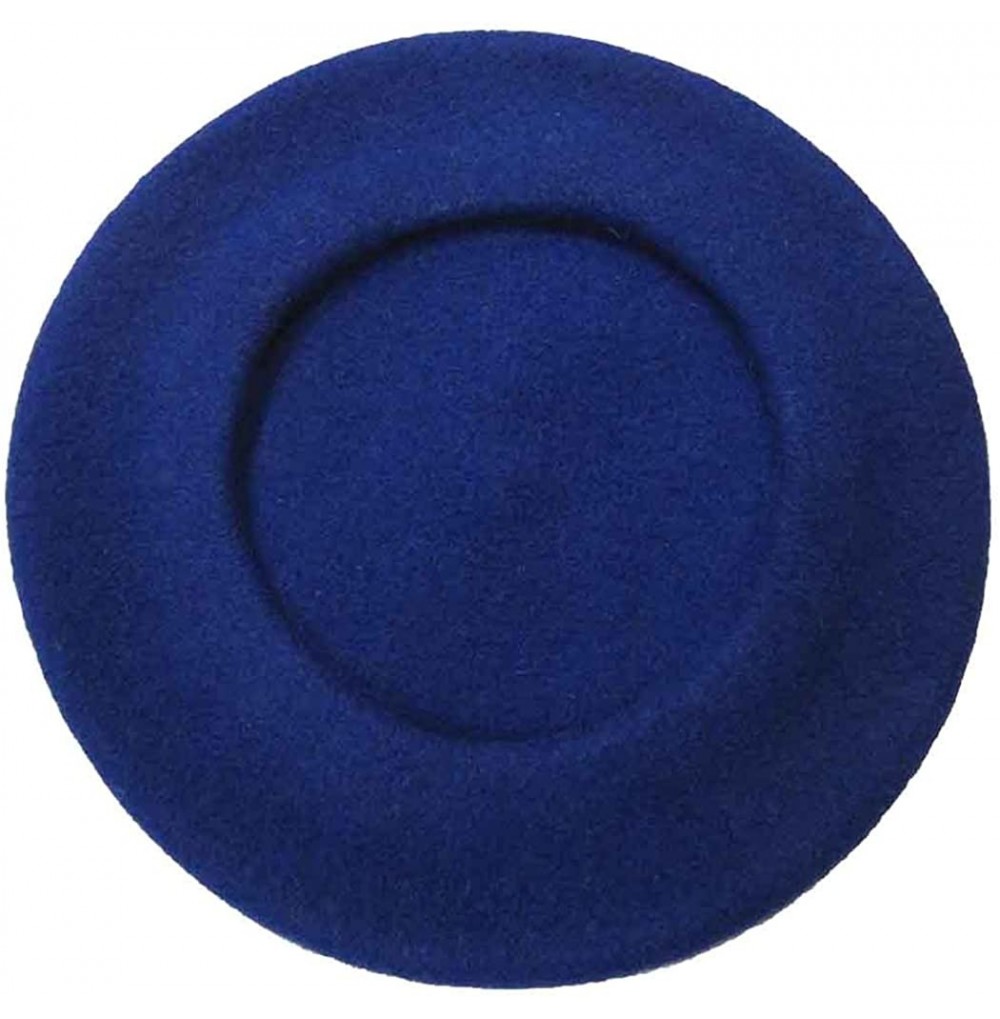 Berets Traditional French Wool Beret - Royal Blue - CX117N5ITMX
