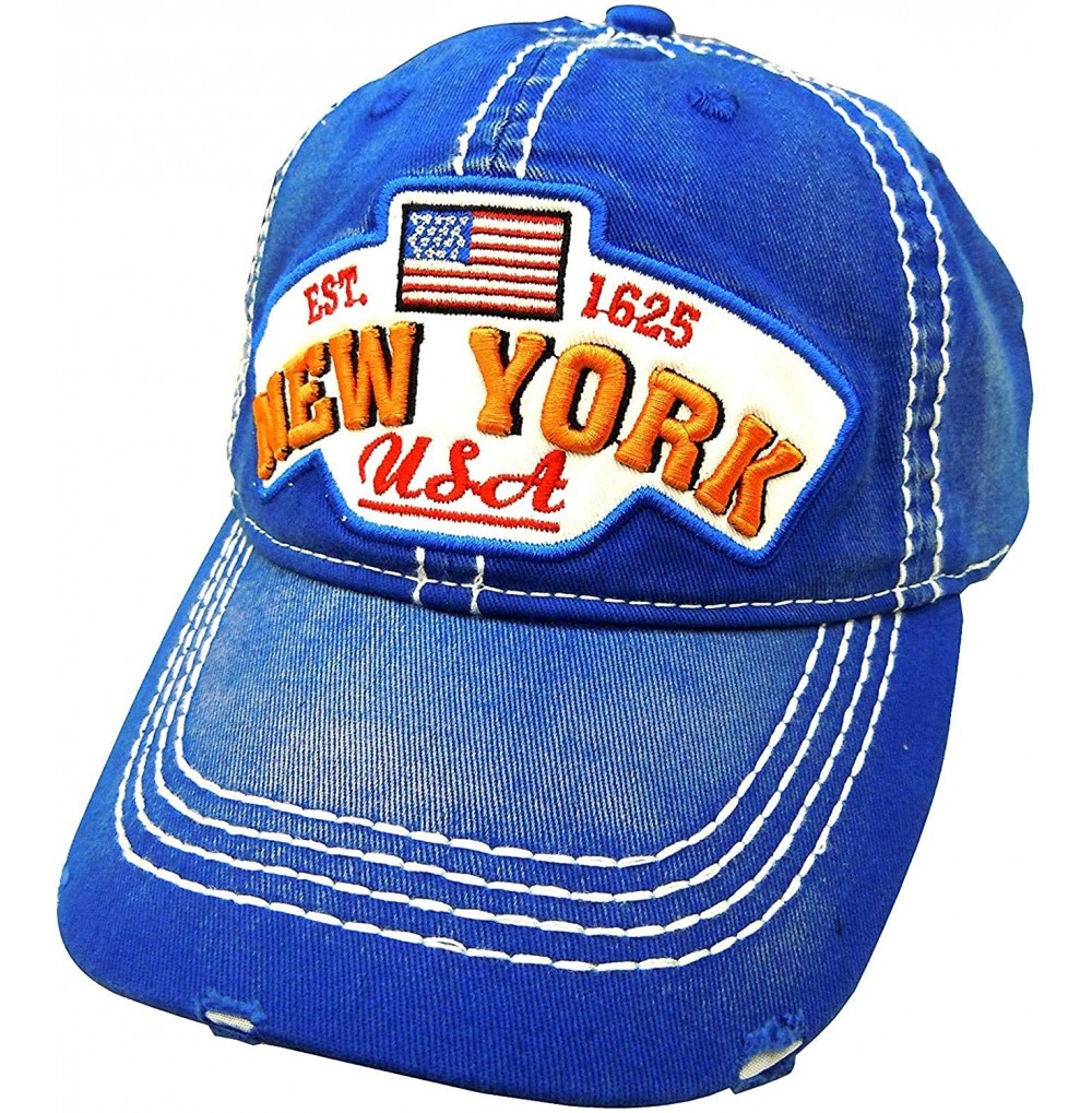 Bucket Hats Embroidered New York Royal Blue - CG18WMHXHYG
