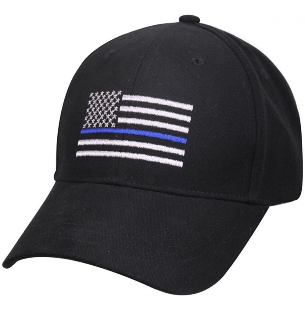 Skullies & Beanies Police Thin Blue Line Flag Cap Low Profile Hat Baseball Support Law Enforcement - CR185WET0YZ